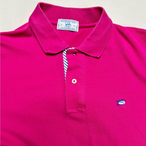 Southern Tide Other - Southern Tide the Skipjack Polo Preppy in Hot Pink size Large